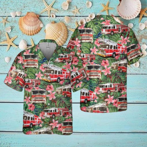 Fire Truck Hawaiian Shirt