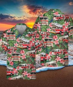 Fire Truck Hawaiian Shirt