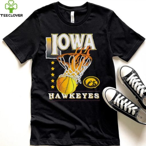 Fire stars Iowa Hawkeyes basketball logo 2024 hoodie, sweater, longsleeve, shirt v-neck, t-shirt