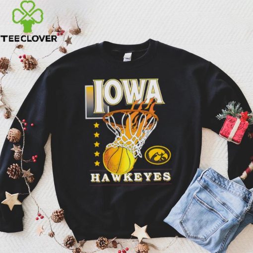 Fire stars Iowa Hawkeyes basketball logo 2024 hoodie, sweater, longsleeve, shirt v-neck, t-shirt