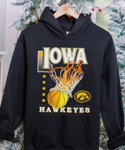 Fire stars Iowa Hawkeyes basketball logo 2024 hoodie, sweater, longsleeve, shirt v-neck, t-shirt