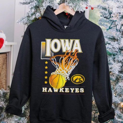 Fire stars Iowa Hawkeyes basketball logo 2024 hoodie, sweater, longsleeve, shirt v-neck, t-shirt