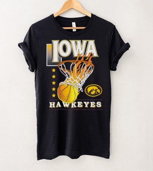 Fire stars Iowa Hawkeyes basketball logo 2024 hoodie, sweater, longsleeve, shirt v-neck, t-shirt