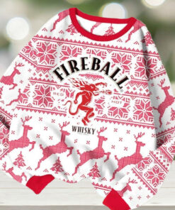 Fireball Christmas Ugly Sweater, Whiskey Xmas Sweatshirt