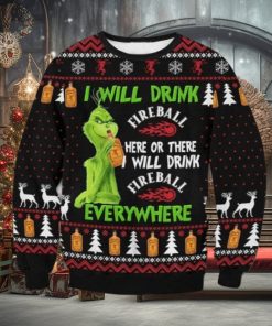 Fireball Funny Grinch Ugly Christmas Sweater