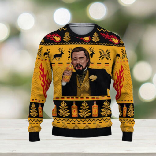 Fireball Merry Christmas Ugly Sweater, Fireball Men Sweater, Whiskey Gift, Best Gift For Christmas