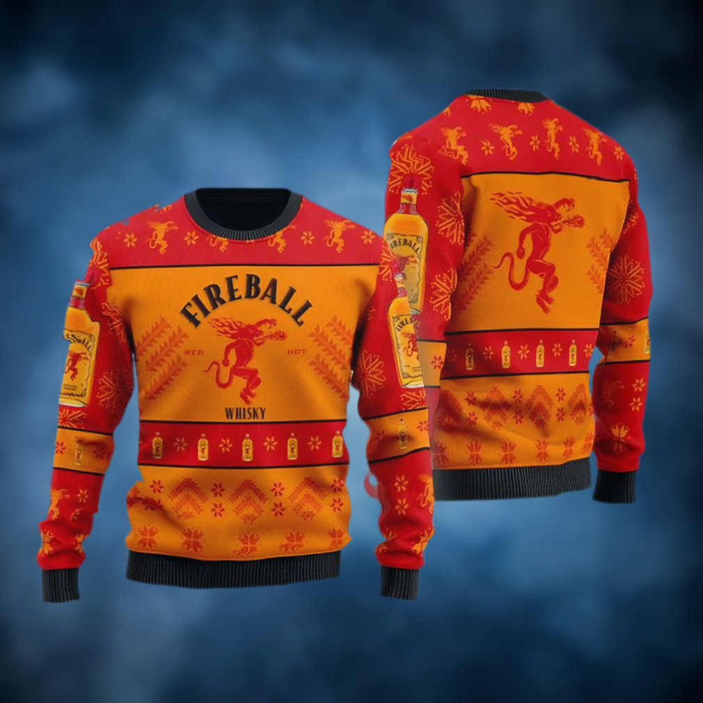 Fireball Red Hot Whiskey Christmas Ugly Sweater Fireball Red Hot Whiskey Christmas Ugly Sweater