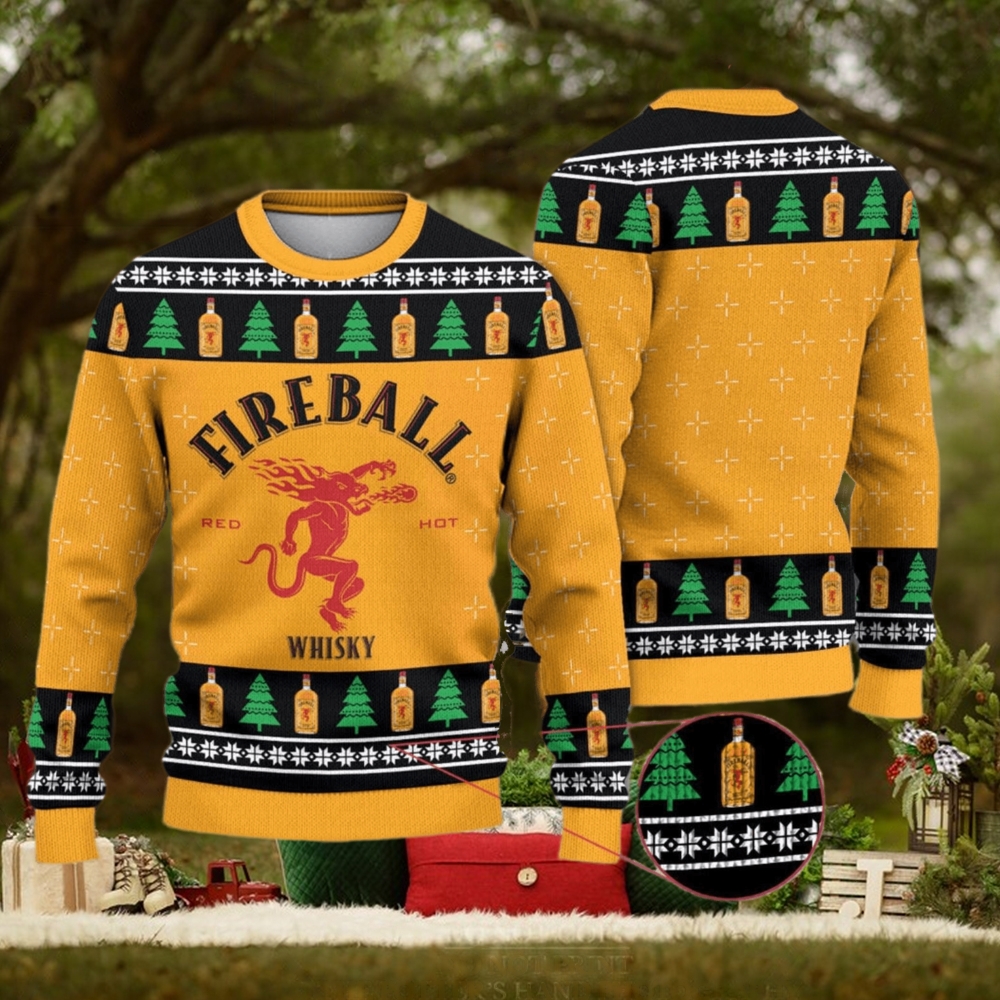 Fireball Whicky 3D All Over Printed Ugly Christmas Sweater Fireball Whicky 3D All Over Printed Ugly Christmas Sweater