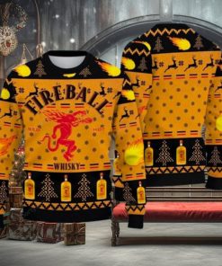 Fireball Whicky Lover 3D All Over Printed Ugly Christmas Sweater