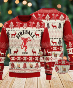 Fireball Whisky Christmas Sweater, Drinking Christmas Shirt, Ugly Sweaters For Women Man