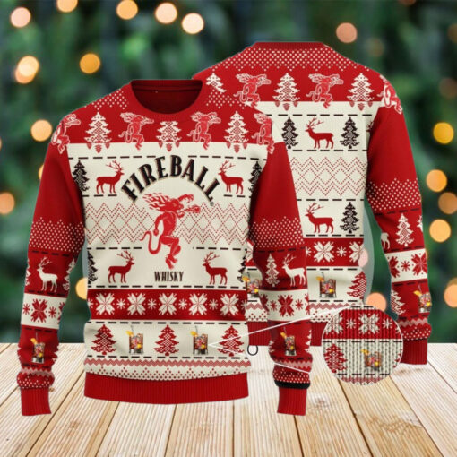 Fireball Whisky Christmas Sweater, Drinking Christmas Shirt, Ugly Sweaters For Women Man