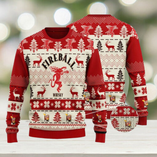 Fireball Whisky Christmas Sweater, Drinking Christmas Shirt, Ugly Sweaters For Women Man
