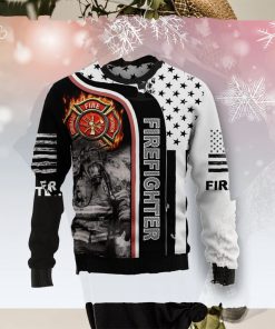 Firefighter Awesome Christmas Graphic Sweater Tis The Season Christmas Sweater Ugly Christmas Sweater