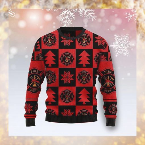 Firefighter Christmas Pattern Ugly Christmas Sweater For Men And Women Sweater Christmas Gift 2021