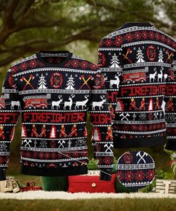 Firefighter Christmas Special Ugly AOP Sweater For Thanksgiving