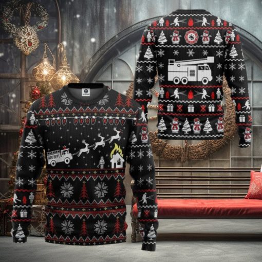 Firefighter FIRE DEPT SweaApparel Ugly Christmas Sweater Gift For Men Women