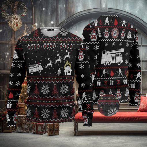 Firefighter Fire Dept Ugly 3D Sweater Best Gift Christmas Gift For Men And Women