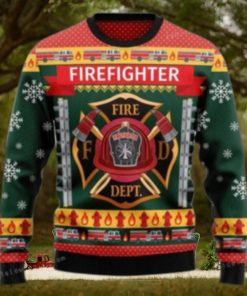Firefighter Fire Dept Xmas Ugly Sweater