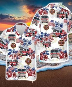 Firefighter Fire Truck, 4th Of July 3D Beach Shirt Summer Hawaiian Shirt