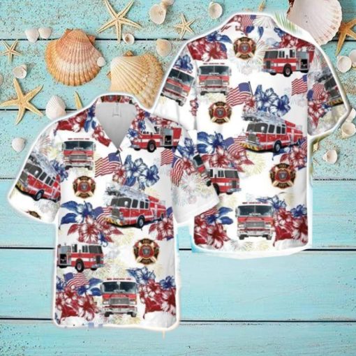Firefighter Fire Truck, 4th Of July 3D Beach Shirt Summer Hawaiian Shirt