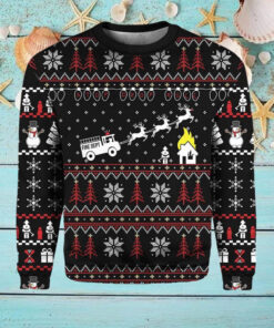 Firefighter Fire Ugly Christmas Sweater