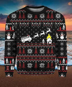 Firefighter Fire Ugly Christmas Sweater