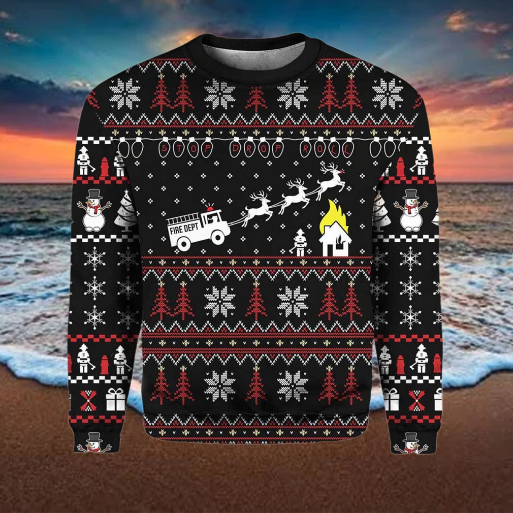 Firefighter Fire Ugly Christmas Sweater Firefighter Fire Ugly Christmas Sweater