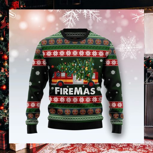 Firefighter Firemas Christmas Ugly Christmas Sweater