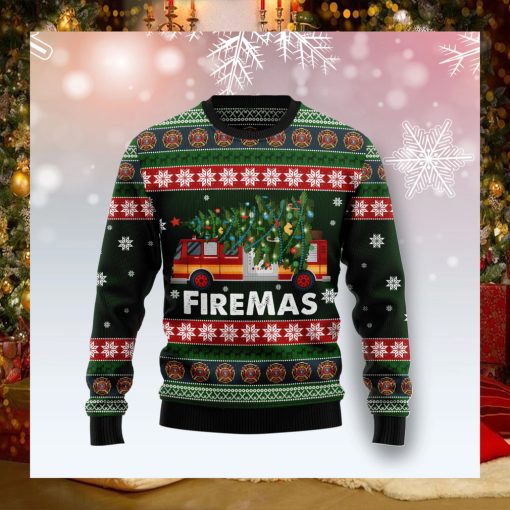 Firefighter Firemas Christmas Ugly Christmas Sweater