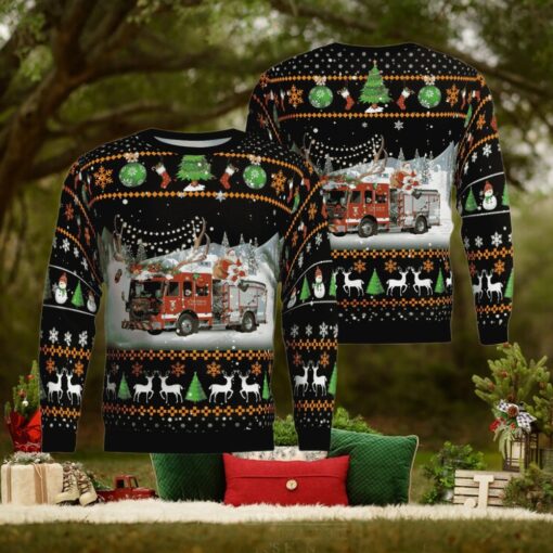 Firefighter Santa Ugly Christmas Sweater