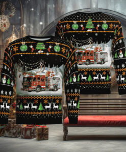 Firefighter Santa Ugly Christmas Sweater