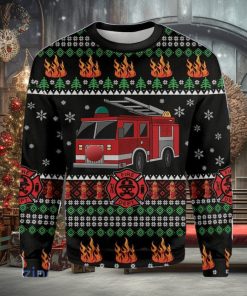 Firefighter Truck Merry Christmas Ugly Christmas Sweater Best Gift For Men And Women