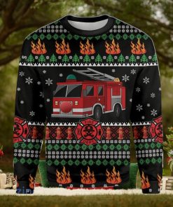 Firefighter Truck Merry Christmas Ugly Christmas Sweater Best Gift For Men And Women