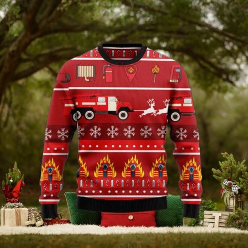 Firefighter Ugly Sweater For Special Gift Christmas