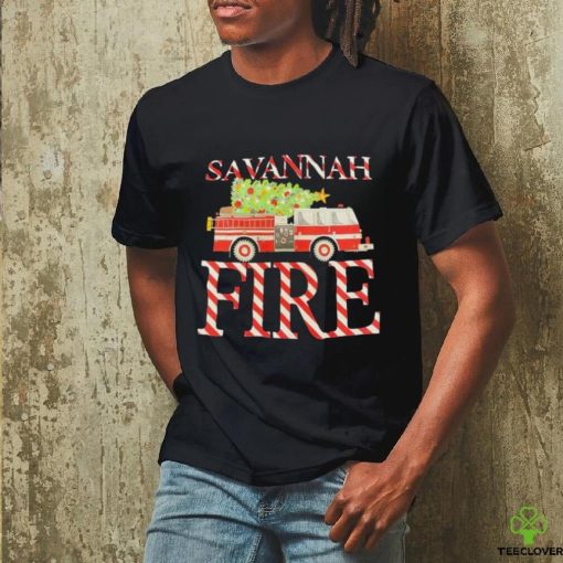 Firetruck Savannah Fire Christmas hoodie, sweater, longsleeve, shirt v-neck, t-shirt