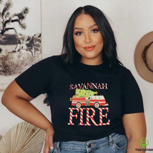 Firetruck Savannah Fire Christmas hoodie, sweater, longsleeve, shirt v-neck, t-shirt