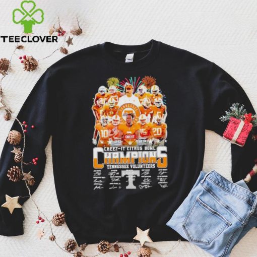 Fireworks 2023 Cheez It Citrus Bowl Champions Tennessee Volunteers signatures hoodie, sweater, longsleeve, shirt v-neck, t-shirt