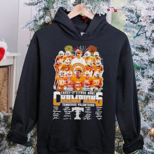 Fireworks 2023 Cheez It Citrus Bowl Champions Tennessee Volunteers signatures hoodie, sweater, longsleeve, shirt v-neck, t-shirt