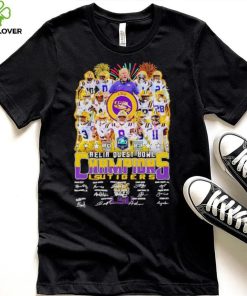 Fireworks 2023 Reliaquest Bowl Champions LSU Tigers signatures shirt