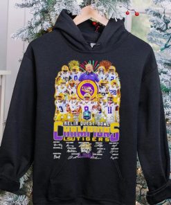 Fireworks 2023 Reliaquest Bowl Champions LSU Tigers signatures hoodie, sweater, longsleeve, shirt v-neck, t-shirt