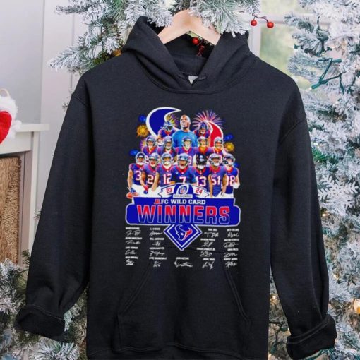 Fireworks 23 24 AFC Wild Card Winners Houston Texans signatures hoodie, sweater, longsleeve, shirt v-neck, t-shirt