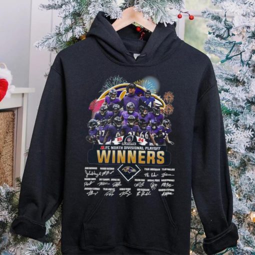 Fireworks Baltimore Ravens 23 24 AFC North Divisional Playoff winners signatures hoodie, sweater, longsleeve, shirt v-neck, t-shirt