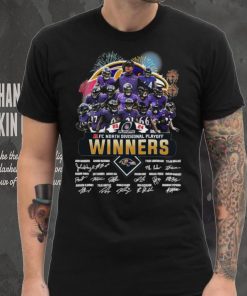 Fireworks Baltimore Ravens 23 24 AFC North Divisional Playoff winners signatures hoodie, sweater, longsleeve, shirt v-neck, t-shirt