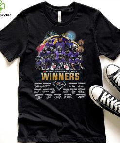 Fireworks Baltimore Ravens 23 24 AFC North Divisional Playoff winners signatures hoodie, sweater, longsleeve, shirt v-neck, t-shirt