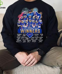 Fireworks Buffalo Bills 23 24 AFC East Divisional Playoff winners signatures hoodie, sweater, longsleeve, shirt v-neck, t-shirt