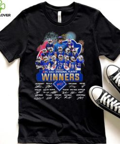 Fireworks Buffalo Bills 23 24 AFC East Divisional Playoff winners signatures hoodie, sweater, longsleeve, shirt v-neck, t-shirt