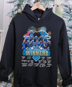 Fireworks Detroit Lions 23 24 NFC North Divisional Playoff winners signatures shirt