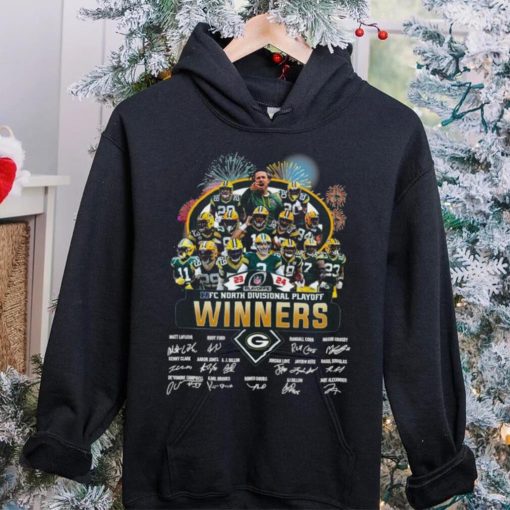 Fireworks Green Bay Packers 23 24 NFC North Divisional Playoff winners signatures hoodie, sweater, longsleeve, shirt v-neck, t-shirt