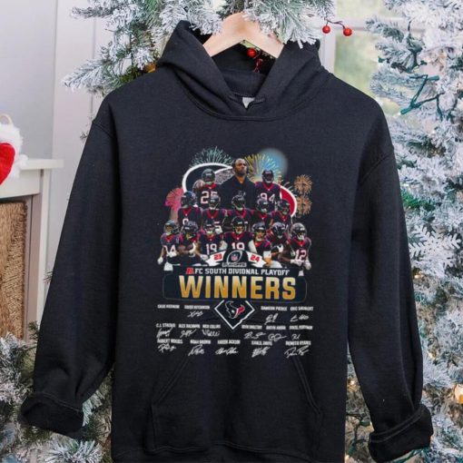 Fireworks Houston Texans 23 24 AFC South Divisional Playoff winners signatures hoodie, sweater, longsleeve, shirt v-neck, t-shirt