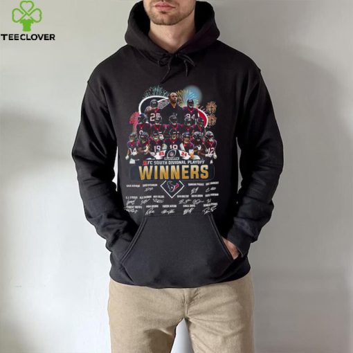 Fireworks Houston Texans 23 24 AFC South Divisional Playoff winners signatures hoodie, sweater, longsleeve, shirt v-neck, t-shirt